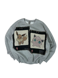 Double Pull Grey Crewneck - L