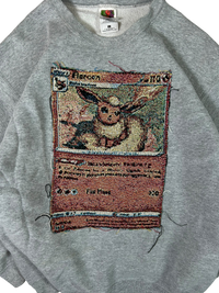 Flareon Card Grey Crewneck - L