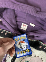 Double Pull Crewneck Purple Hoodie - M