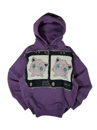 Double Pull Crewneck Purple Hoodie - M