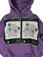 Double Pull Crewneck Purple Hoodie - M